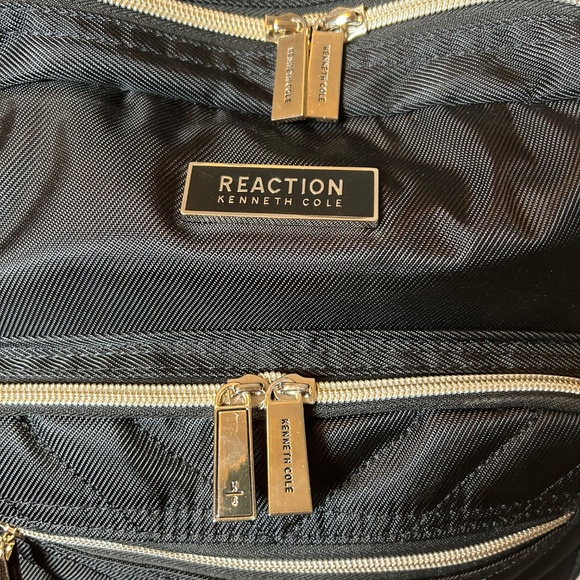 REACTION KENNETH COLE BLACK BACKPACK WITH GOLD ACCENTS - 15" LAPTOP & TABLET - Picture 2 of 5